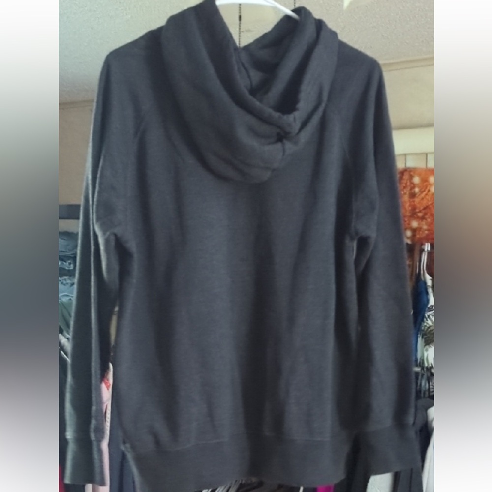 🖤 The North Face Women’s Logo Hoodie Sweatshirt | Charcoal/Black | Size L 🖤 - Picture 2 of 3